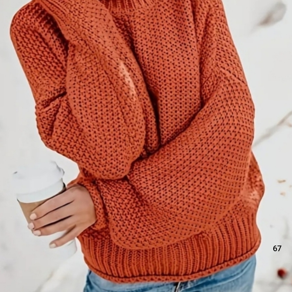Turtleneck Loose Oversized Chunky Knitted Sweater